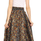 Sakkas Asma Convertible Traditional Wax Print Adjustable Strap Maxi Skirt | Dress