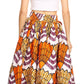 Sakkas Asma Convertible Traditional Wax Print Adjustable Strap Maxi Skirt | Dress