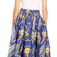 Sakkas Asma Convertible Traditional Wax Print Adjustable Strap Maxi Skirt | Dress