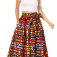 Sakkas Asma's Second Convertible Traditional Wax Print Maxi Skirt with Adjustable Straps