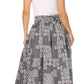 Sakkas Asma's Second Convertible Traditional Wax Print Maxi Skirt with Adjustable Straps