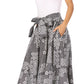 Sakkas Asma's Second Convertible Traditional Wax Print Maxi Skirt with Adjustable Straps