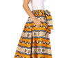Sakkas Asma's Second Convertible Traditional Wax Print Maxi Skirt with Adjustable Straps