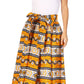 Sakkas Asma's Second Convertible Traditional Wax Print Maxi Skirt with Adjustable Straps