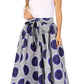 Sakkas Asma's Second Convertible Traditional Wax Print Maxi Skirt with Adjustable Straps