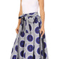 Sakkas Asma's Second Convertible Traditional Wax Print Maxi Skirt with Adjustable Straps