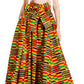 Sakkas Asma's Second Convertible Traditional Wax Print Maxi Skirt with Adjustable Straps
