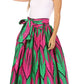 Sakkas Asma's Second Convertible Traditional Wax Print Maxi Skirt with Adjustable Straps