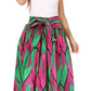 Sakkas Asma's Second Convertible Traditional Wax Print Maxi Skirt with Adjustable Straps