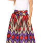 Sakkas Asma's Second Convertible Traditional Wax Print Maxi Skirt with Adjustable Straps