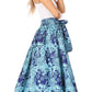 Sakkas Asma's Second Convertible Traditional Wax Print Maxi Skirt with Adjustable Straps