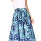 Sakkas Asma's Second Convertible Traditional Wax Print Maxi Skirt with Adjustable Straps