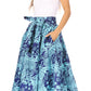 Sakkas Asma's Second Convertible Traditional Wax Print Maxi Skirt with Adjustable Straps