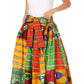 Sakkas Asma's Second Convertible Traditional Wax Print Maxi Skirt with Adjustable Straps