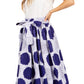 Sakkas Asma's Second Convertible Traditional Wax Print Maxi Skirt with Adjustable Straps