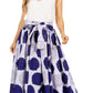 Sakkas Asma's Second Convertible Traditional Wax Print Maxi Skirt with Adjustable Straps