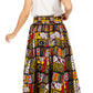 Sakkas Asma's Second Convertible Traditional Wax Print Maxi Skirt with Adjustable Straps