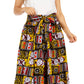 Sakkas Asma's Second Convertible Traditional Wax Print Maxi Skirt with Adjustable Straps