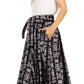 Sakkas Asma's Second Convertible Traditional Wax Print Maxi Skirt with Adjustable Straps