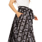 Sakkas Asma's Second Convertible Traditional Wax Print Maxi Skirt with Adjustable Straps