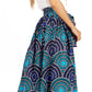 Sakkas Asma's Second Convertible Traditional Wax Print Maxi Skirt with Adjustable Straps