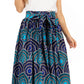Sakkas Asma's Second Convertible Traditional Wax Print Maxi Skirt with Adjustable Straps