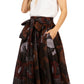 Sakkas Asma's Second Convertible Traditional Wax Print Maxi Skirt with Adjustable Straps