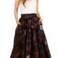 Sakkas Asma's Second Convertible Traditional Wax Print Maxi Skirt with Adjustable Straps