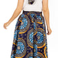 Sakkas Asma's Second Convertible Traditional Wax Print Maxi Skirt with Adjustable Straps