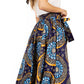 Sakkas Asma's Second Convertible Traditional Wax Print Maxi Skirt with Adjustable Straps