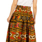 Sakkas Asma's Second Convertible Traditional Wax Print Maxi Skirt with Adjustable Straps
