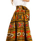 Sakkas Asma's Second Convertible Traditional Wax Print Maxi Skirt with Adjustable Straps