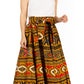 Sakkas Asma's Second Convertible Traditional Wax Print Maxi Skirt with Adjustable Straps