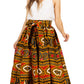 Sakkas Asma's Second Convertible Traditional Wax Print Maxi Skirt with Adjustable Straps