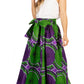 Sakkas Asma's Second Convertible Traditional Wax Print Maxi Skirt with Adjustable Straps