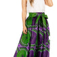 Sakkas Asma's Second Convertible Traditional Wax Print Maxi Skirt with Adjustable Straps