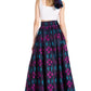 Sakkas Asma's Second Convertible Traditional Wax Print Maxi Skirt with Adjustable Straps