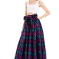 Sakkas Asma's Second Convertible Traditional Wax Print Maxi Skirt with Adjustable Straps