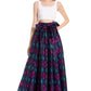 Sakkas Asma's Second Convertible Traditional Wax Print Maxi Skirt with Adjustable Straps