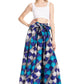 Sakkas Asma's Second Convertible Traditional Wax Print Maxi Skirt with Adjustable Straps