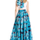 Sakkas Asma's Second Convertible Traditional Wax Print Maxi Skirt with Adjustable Straps