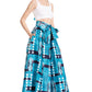 Sakkas Asma's Second Convertible Traditional Wax Print Maxi Skirt with Adjustable Straps
