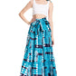Sakkas Asma's Second Convertible Traditional Wax Print Maxi Skirt with Adjustable Straps