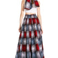 Sakkas Asma's Second Convertible Traditional Wax Print Maxi Skirt with Adjustable Straps