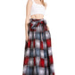Sakkas Asma's Second Convertible Traditional Wax Print Maxi Skirt with Adjustable Straps