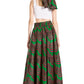 Sakkas Asma's Second Convertible Traditional Wax Print Maxi Skirt with Adjustable Straps