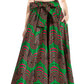 Sakkas Asma's Second Convertible Traditional Wax Print Maxi Skirt with Adjustable Straps