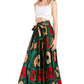 Sakkas Asma's Second Convertible Traditional Wax Print Maxi Skirt with Adjustable Straps