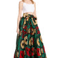 Sakkas Asma's Second Convertible Traditional Wax Print Maxi Skirt with Adjustable Straps