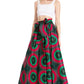 Sakkas Asma's Second Convertible Traditional Wax Print Maxi Skirt with Adjustable Straps